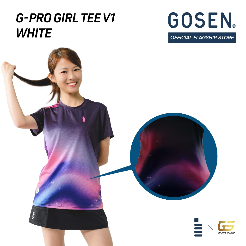 GOSEN G-Pro Girl 01 Tournament Jersey - สีดํา/ขาว