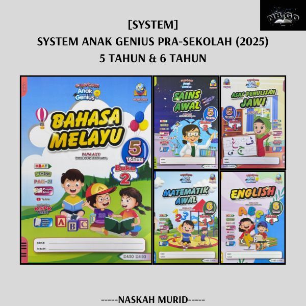 (NB) PRESCHOOL: GENIUS CHILDRENS SYSTEM 5 YEARS & 6 YEARS (2025)