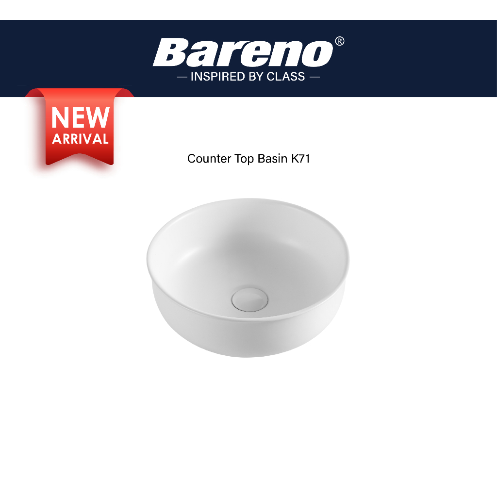 [มาใหม่] Bareno Round Counter Top Basin K71