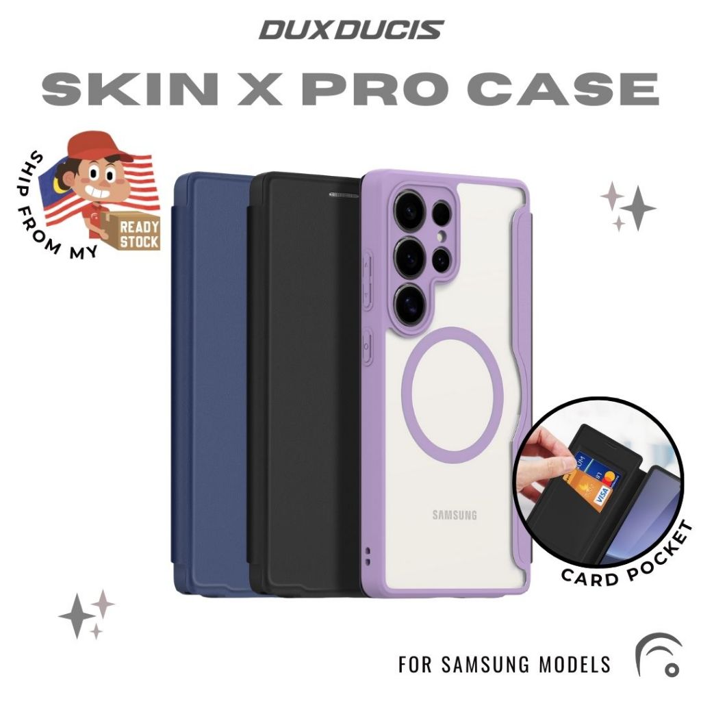 DUX SKIN X PRO แม่เหล็กพับเคสโทรศัพท์สําหรับ Samsung S25 Edge S25 S24 S23 Ultra Plus A56 A36 A35 A16