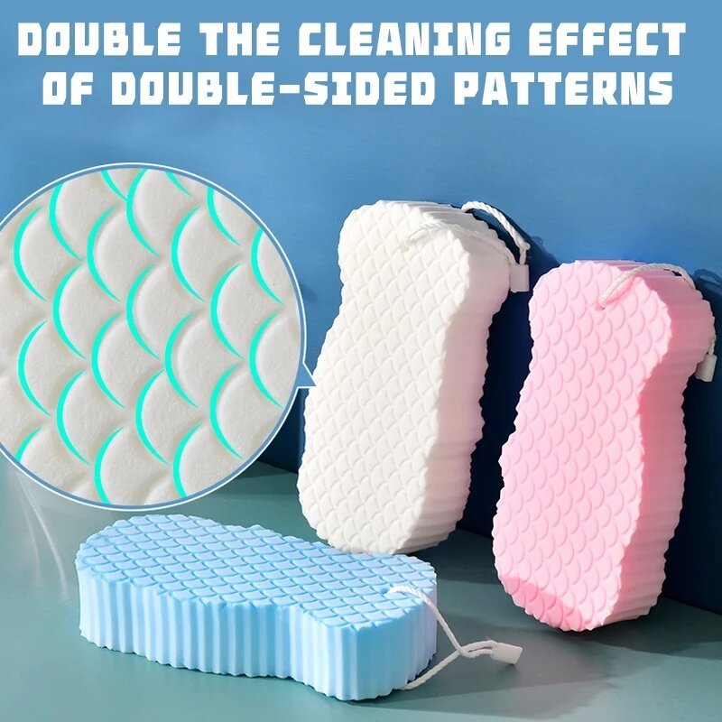 Exfoliate Soft Sponge Body Scrubber สําหรับทารกผู้ใหญ่ Bath Scrub ฟองน้ําทําความสะอาดผิว Dead Skin