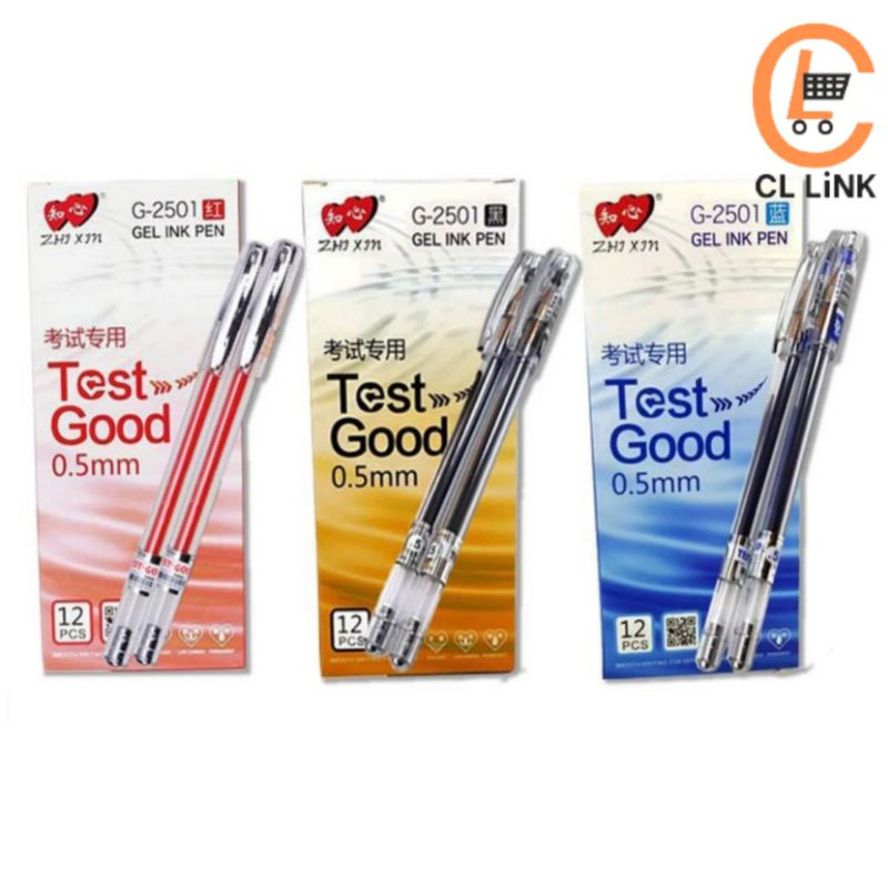Zhi Xin Test Good Gel Ink Pen G-2501 0.5 มม.12 ชิ้น