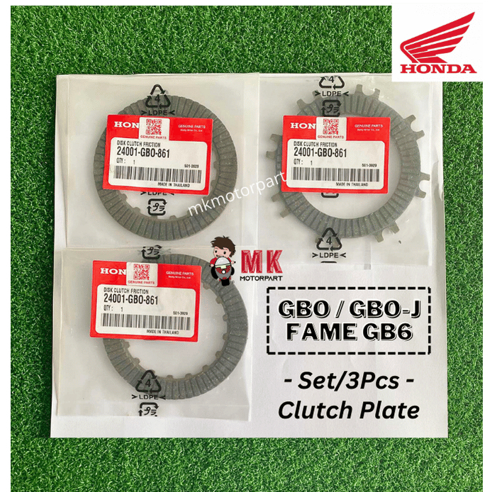 (ชุด) Honda GBO / GBOJ / C90 FAME GB6 CLUTCH PLATE (3 ชิ้น)