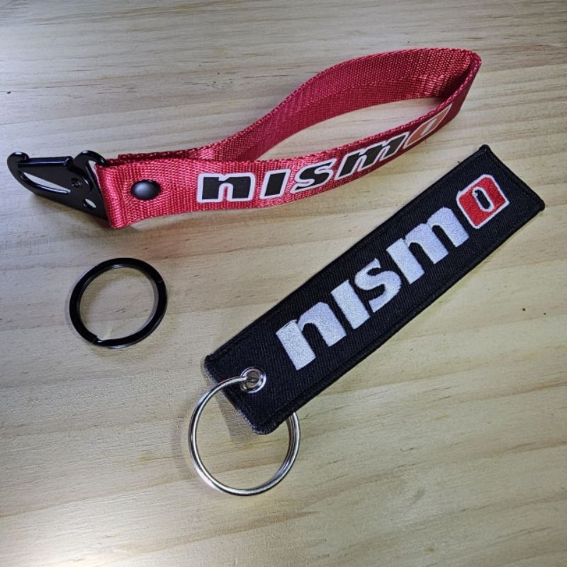 KeyChain Nismo Motorsport ยานยนต์รถจักรยานยนต์ยี่ห้อทอผ้า NISMO พวงกุญแจ Key Ring