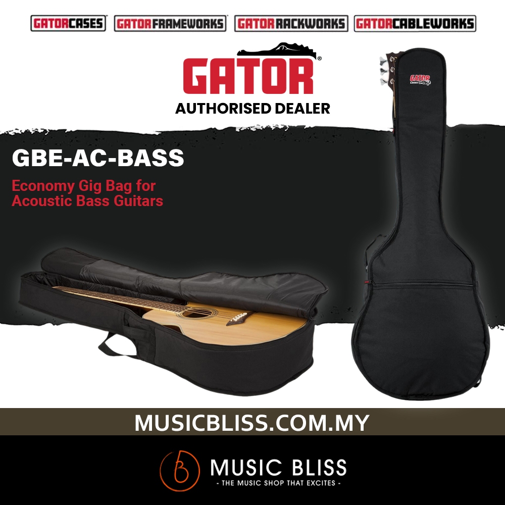 Gator GBE-AC-BASS Economy Style Acoustic Bass Guitar Gig Bag (GBAACBASS)