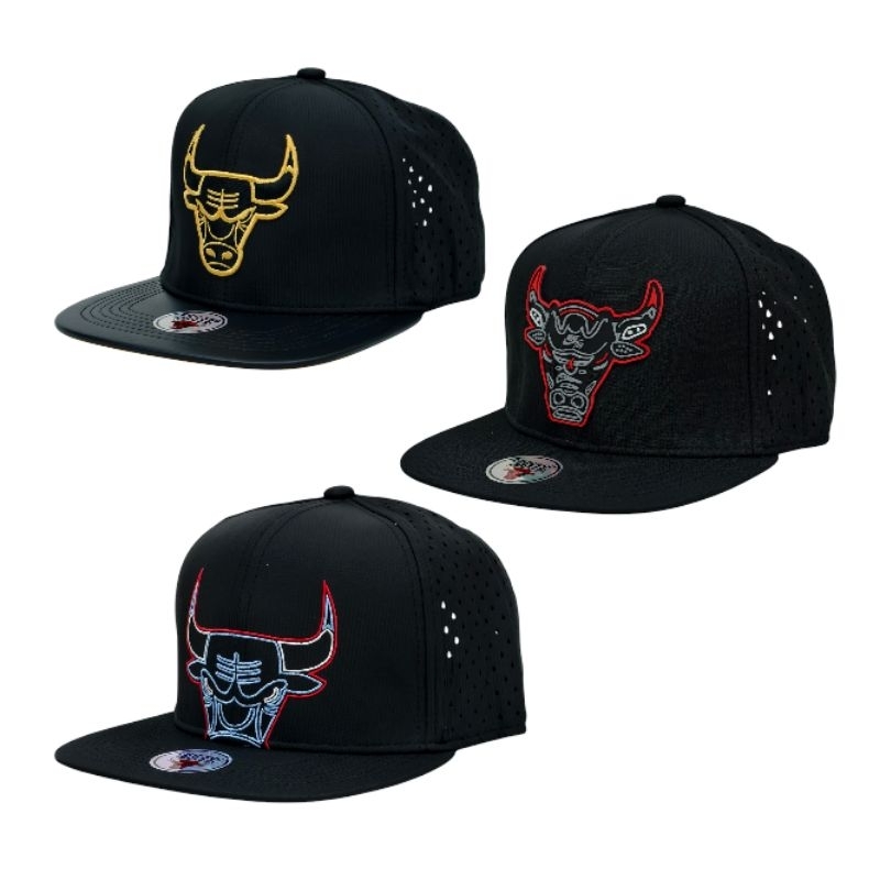 NBA Basketball Chicago Bull Baseball Snapback Cap สีดํา Topi Unisex