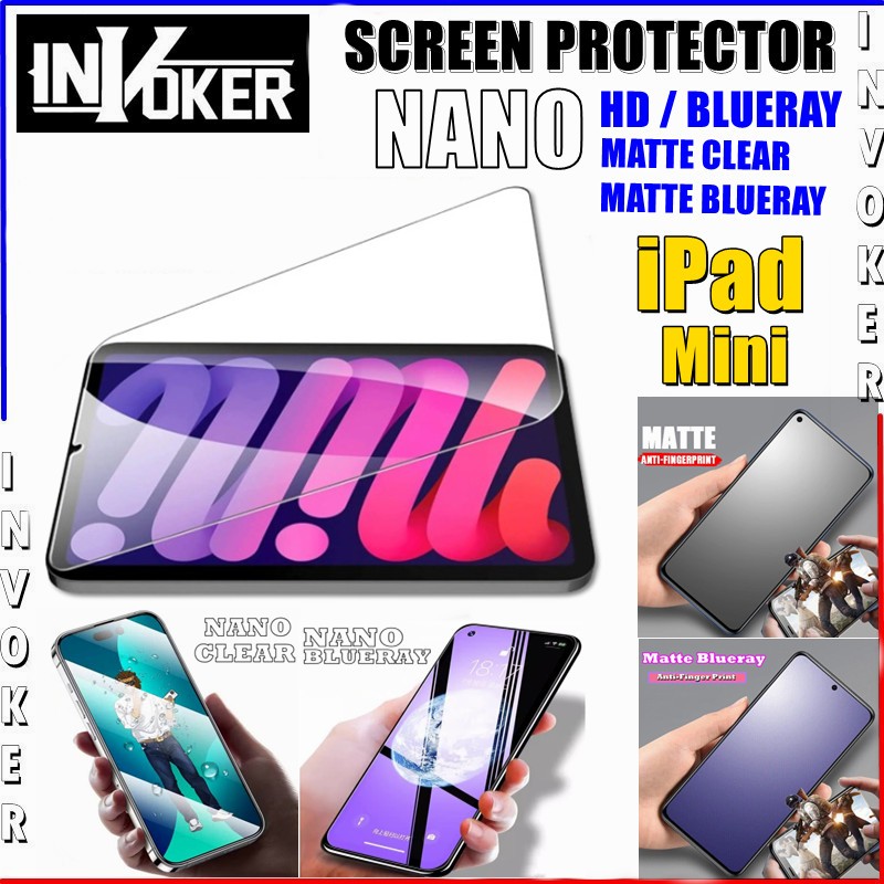 ตัวป้องกันหน้าจอนาโนสําหรับ Apple iPad Mini (2024) / iPad mini 6 / iPad mini 5 / iPad mini 4 / iPad 