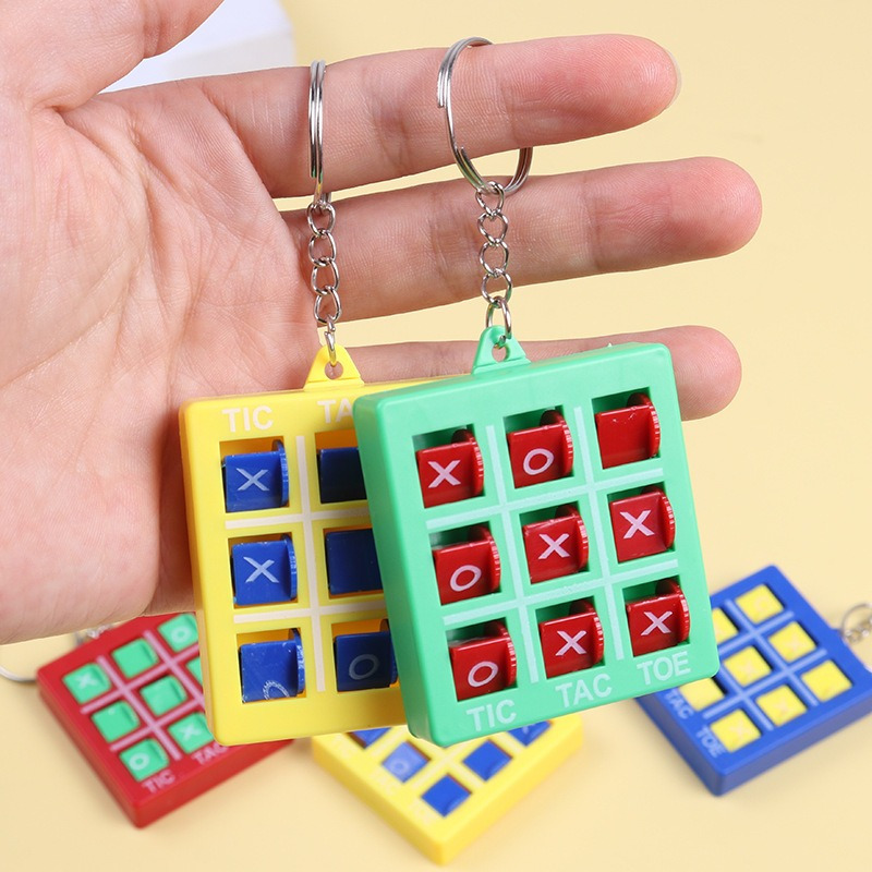 BS131 XO井 keyk扣 Tic Tac Toe เกมพวงกุญแจ Party Favors XO เกมพวงกุญแจ