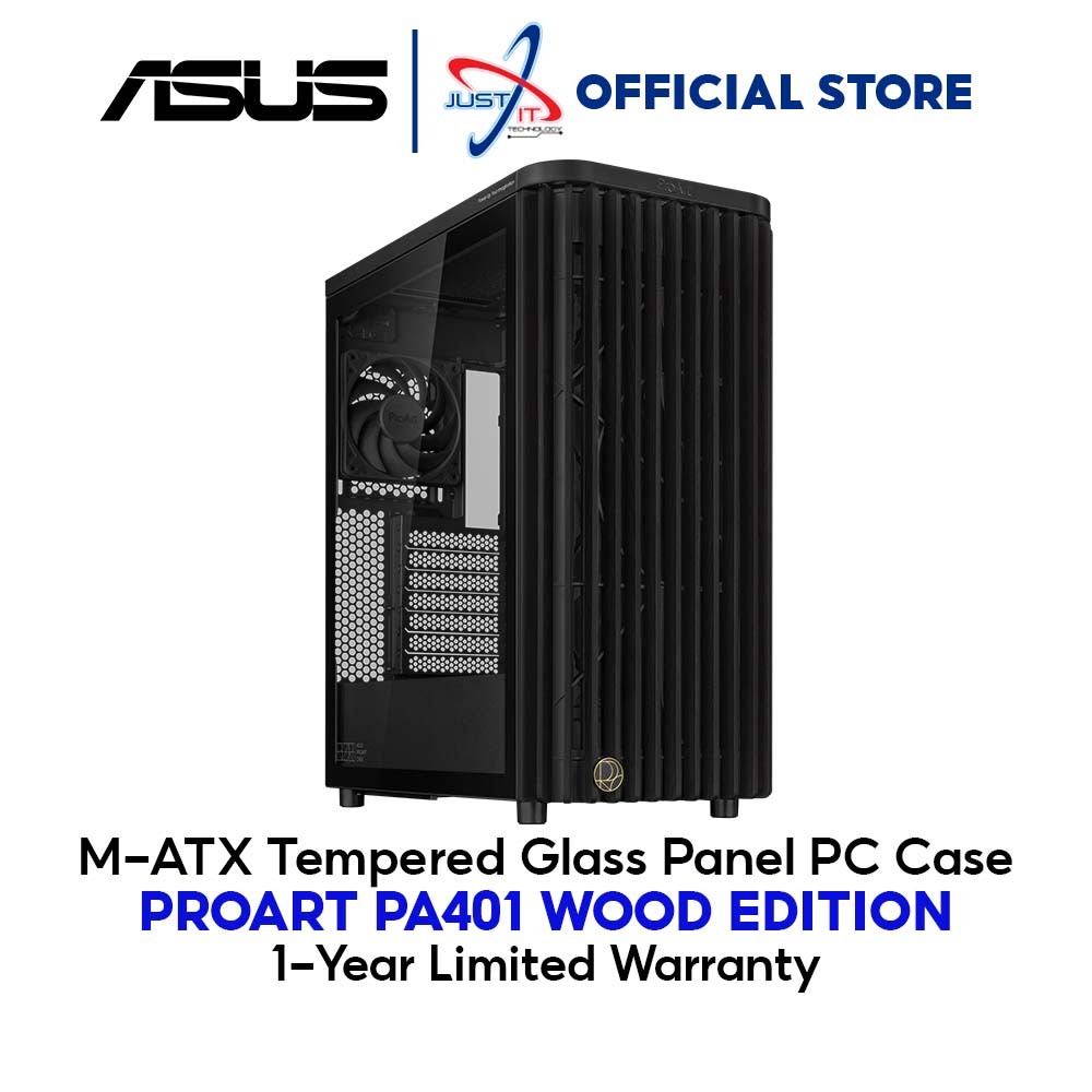 ASUS PROART PA401 ATX DESKTOP PC CASE / CASING ( ให้พัดลม 3 หน่วย ) BLACK / WOOD EDITION