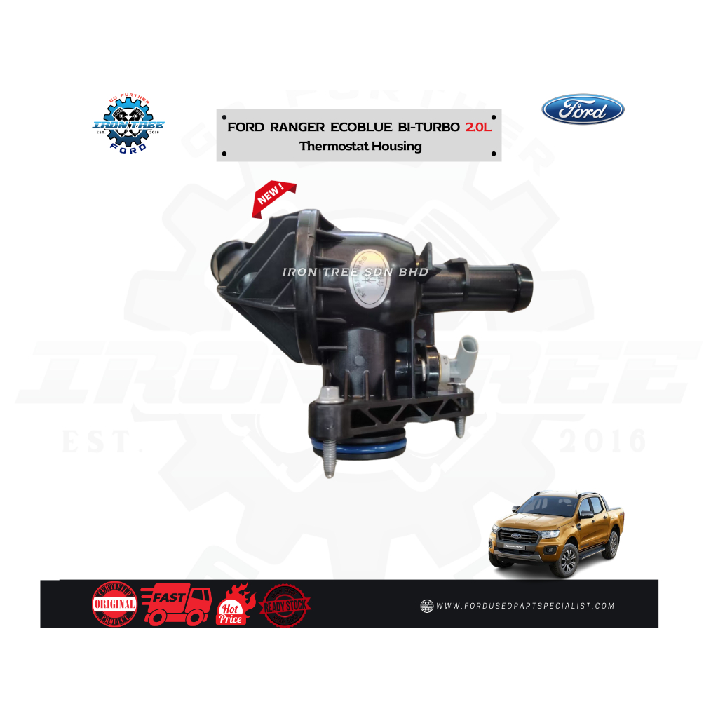 เทอร์โมสตัทพร้อมที่อยู่อาศัย Ranger Bi-turbo 2.0 / Raptor Oem ใหม่ 100% ( JB3Q9K478AA / KK3Q-9K478-A
