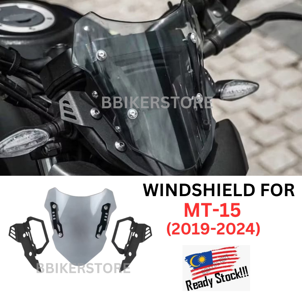 YAMAHA MT15 WINDSHIELD MT-15 VISOR MT 15 WINDSCREEN IRON DESIGN VISOR COVER 2019 2020 2021 2022 2023