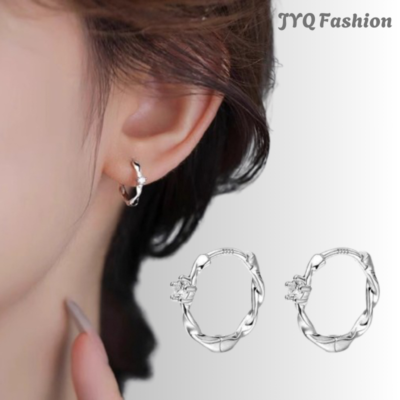 Hot Trend ต่างหู 999 ต่างหูสตั๊ดเงิน Minimalist Design Hypoallergenic วัสดุจาก RM10 เท่านั้น