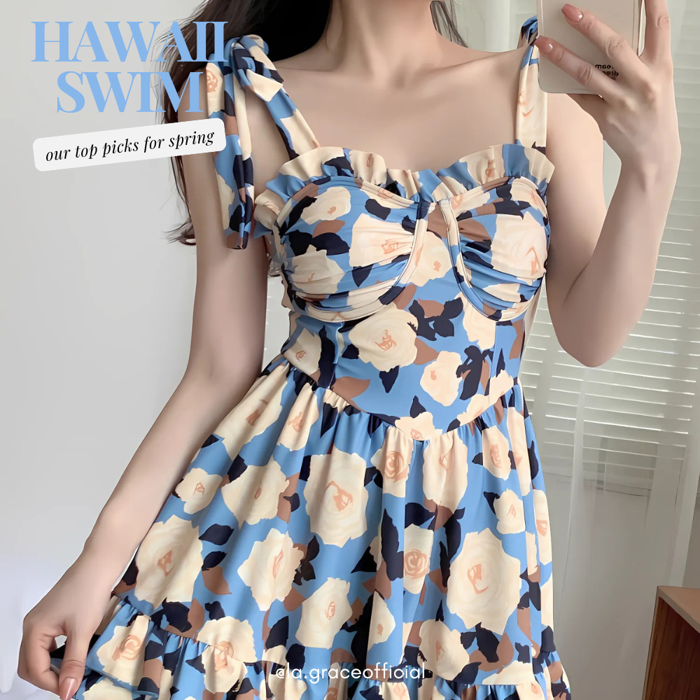 LA.GRACE OFFICIALHawaii Dress Swim/Women Swimming Suit/One Piece Bikini/Premium Sunmer Energy/Dress 