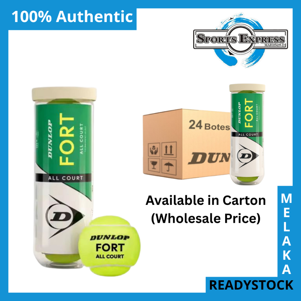 ลูกเทนนิส Dunlop Fort All Court TS Bola Tenis (3 ชิ้น) -Sports Express