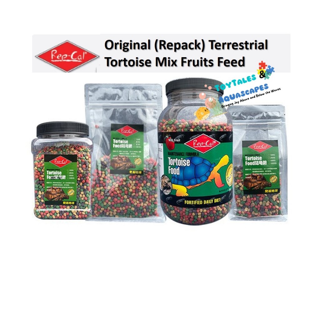 Rep-Cal (Repack) Fruity-Flavectred Mix Fruits Terrestrial Tortoise อาหารสําหรับ Sulcata, Leopard Tor
