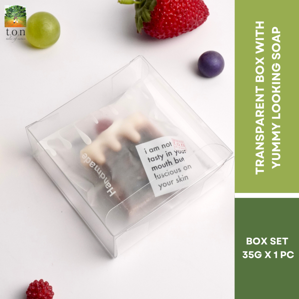 t.o.n กล่องใสพร้อมสบู่แฮนด์เมด Yummy Looking สบู่ธรรมชาติ /Gifting (x 1 กล่อง)