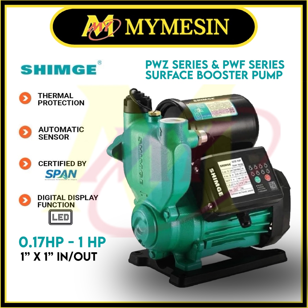 SHIMGE PW-FI PW-Z ปั๊ม Self-Priming อัตโนมัติ Water Booster Pump Pam Air Rumah 0.17HP - 1HP