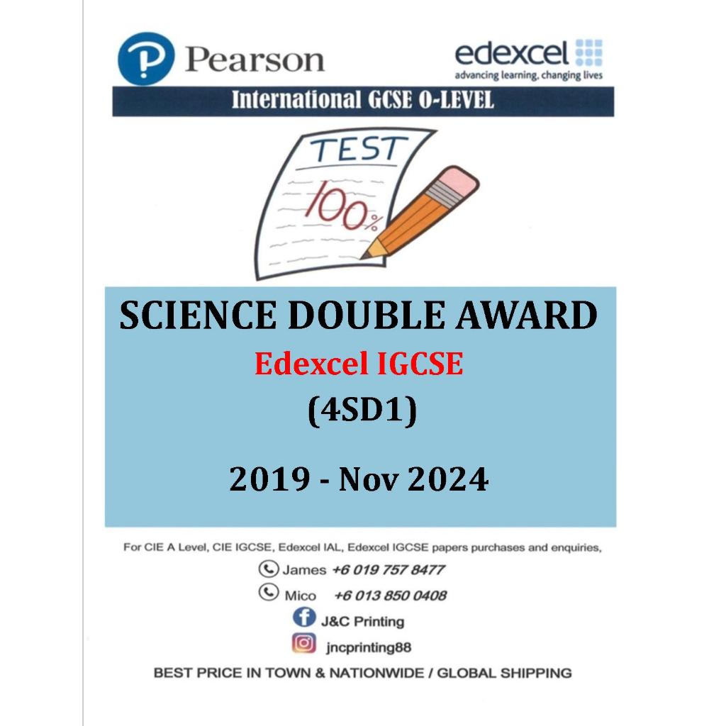 Edexcel Igcse O-Level Science Double Award 4SD0 (PAPER 1B, 1C, 1P)