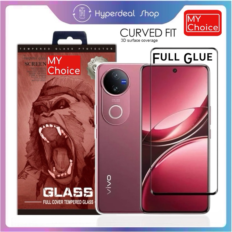 3D กระจกสําหรับ Vivo V60 Vivo V50 X200 Pro X200 5G ป้องกันหน้าจอสําหรับ Vivo V50 กระจกนิรภัยกาวเต็ม