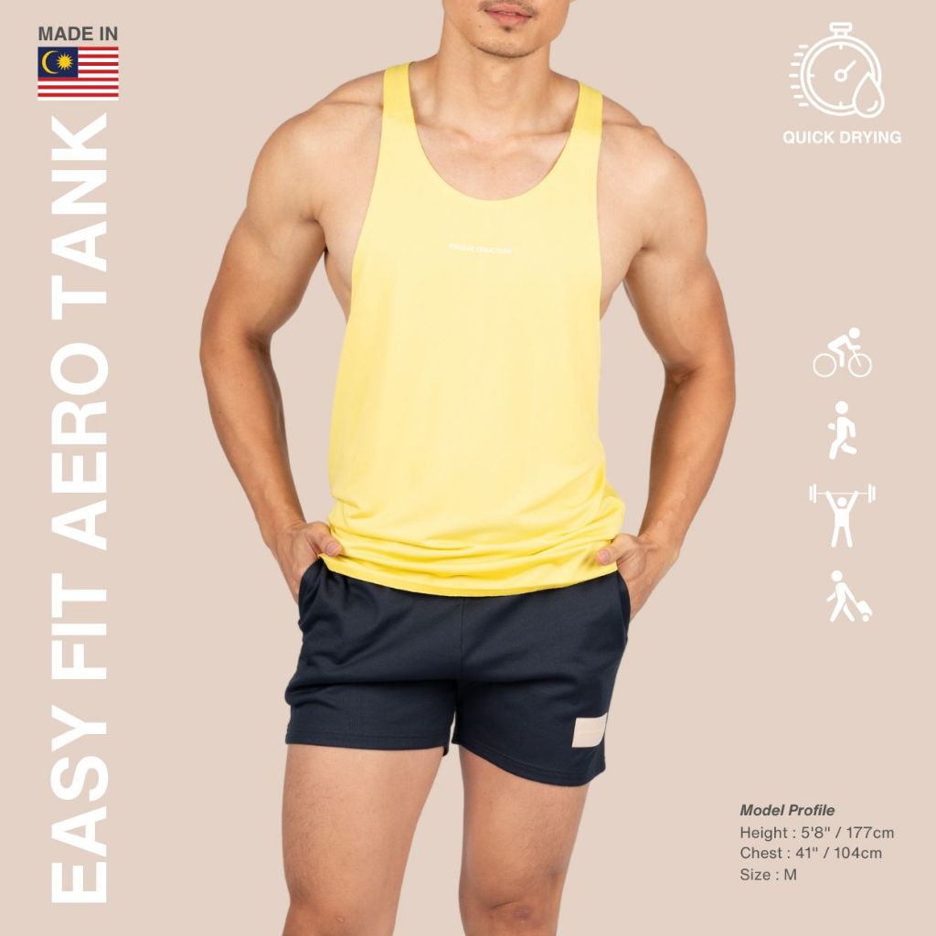 โครงสร้างส่วนตัว Easy Fit Fiashy Tank เสื้อกล้าม - Sunny Yellow [4713]