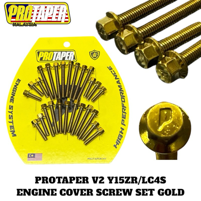 PROTAPER V2 LC/Y15ZR ENGINE SCREW SET GOLD