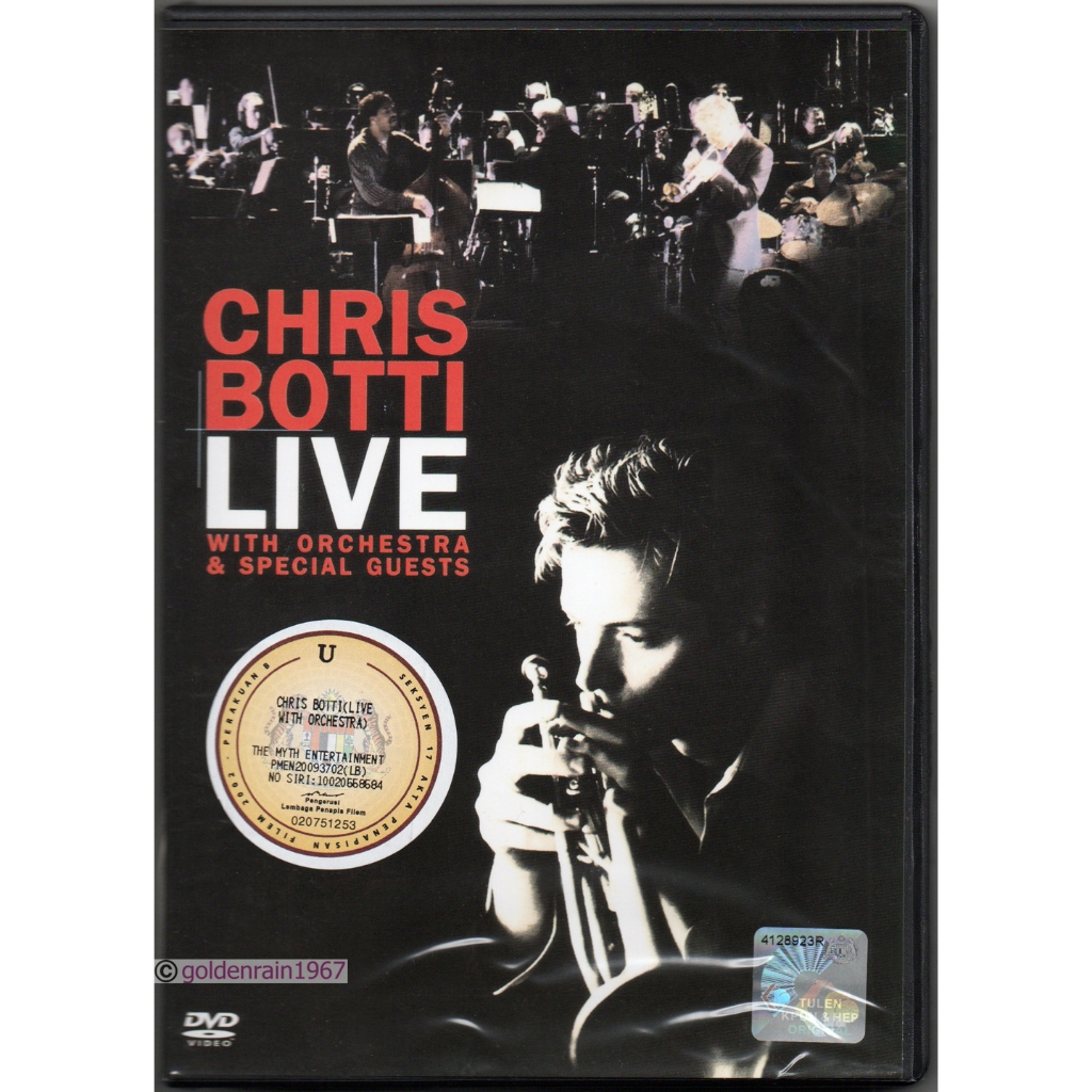 CHRIS BOTTI - LIVE พร้อม Orchestra & Special Guests 2006 SONY BMG MUSIC DVD SEALED