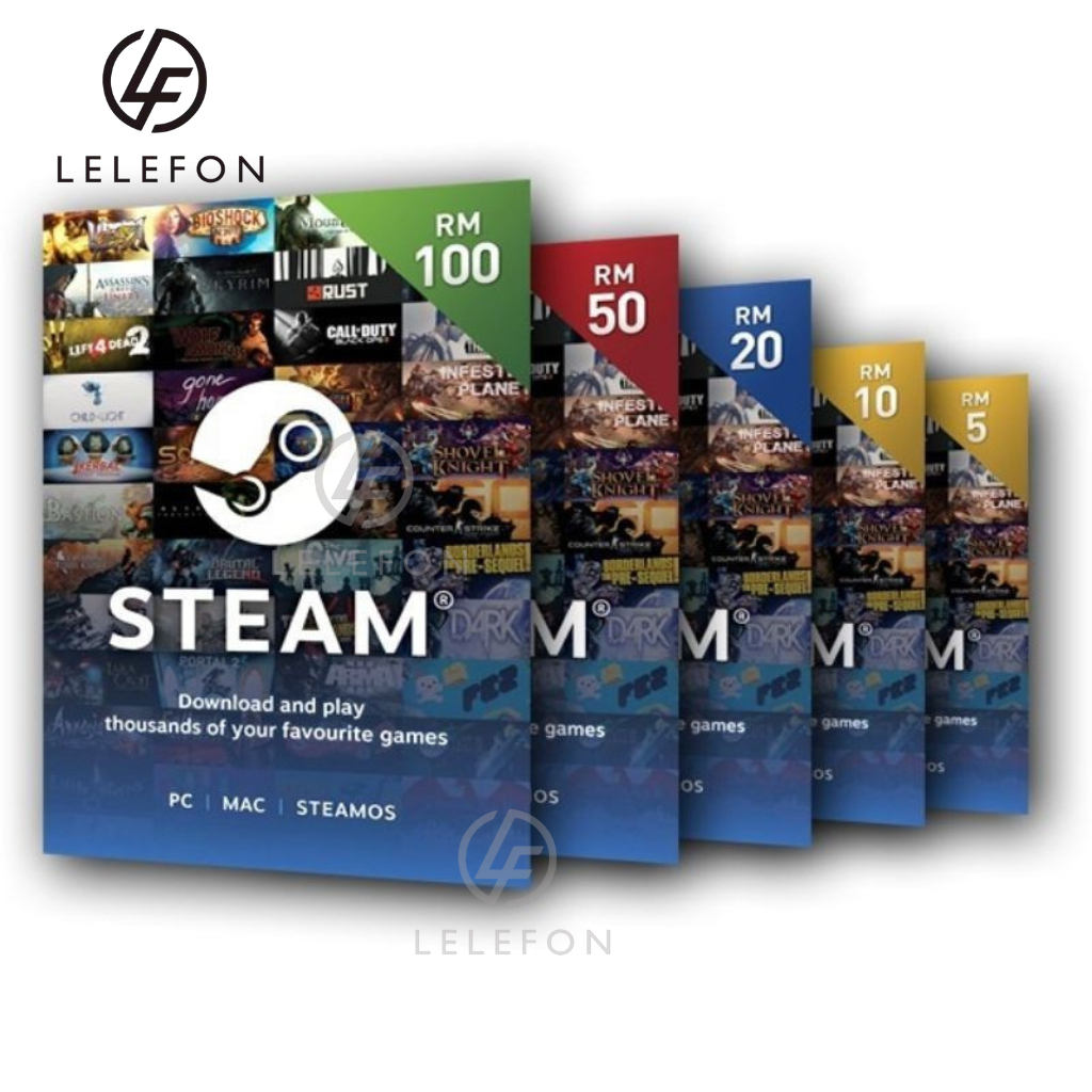 Steam Wallet MY Steam wallet my Steam Code Steam Wallet RM50, 80, 100, 200