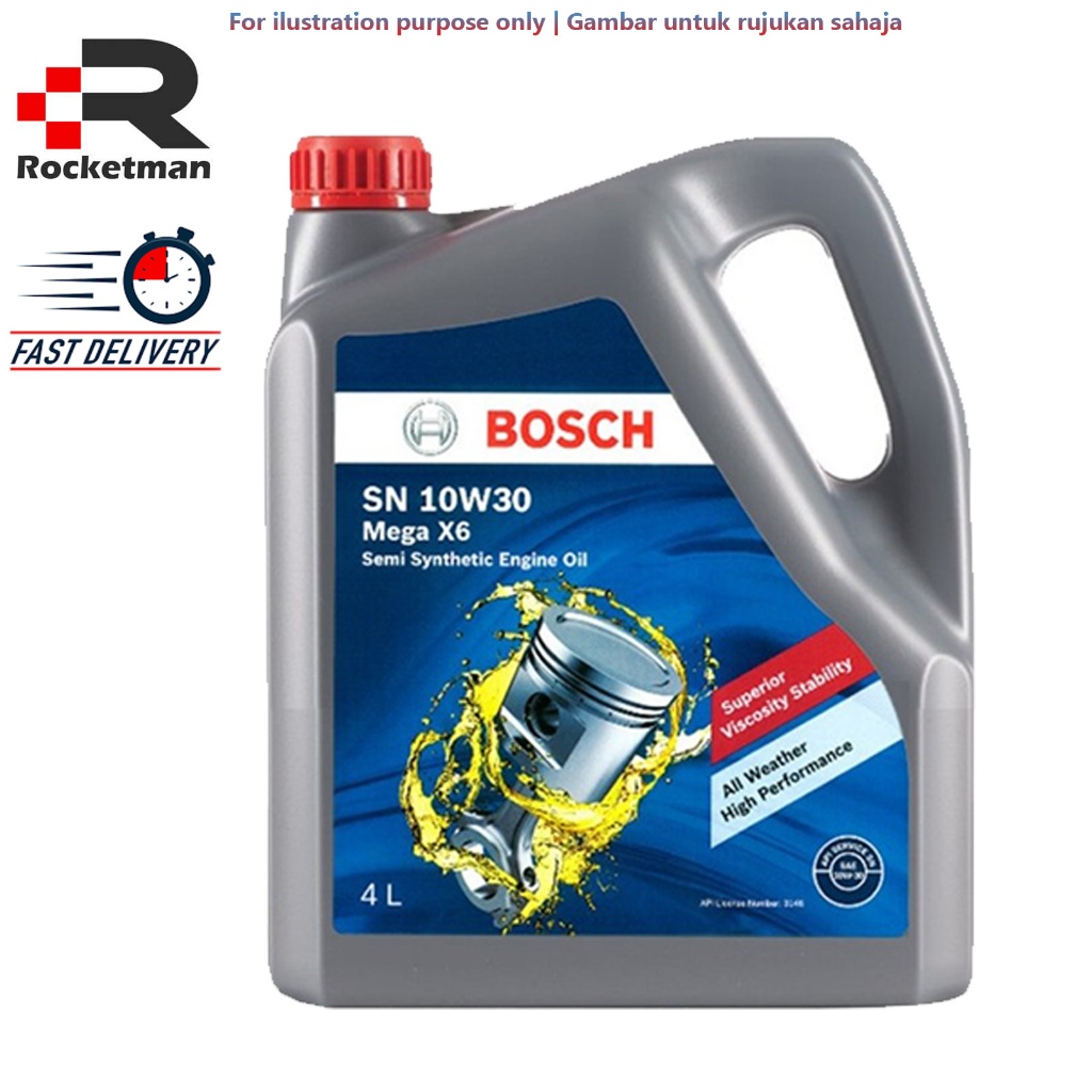 BOSCH MEGA X6 10W30 SEMI SYNTHETIC ENGINE OIL 4L