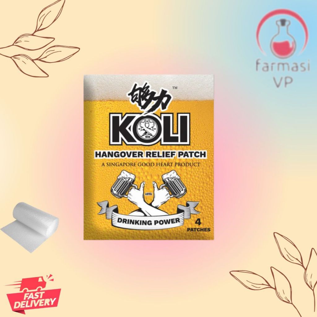KOLI Hangover Relief Patch - ผงดื่ม (4 แผ่น)