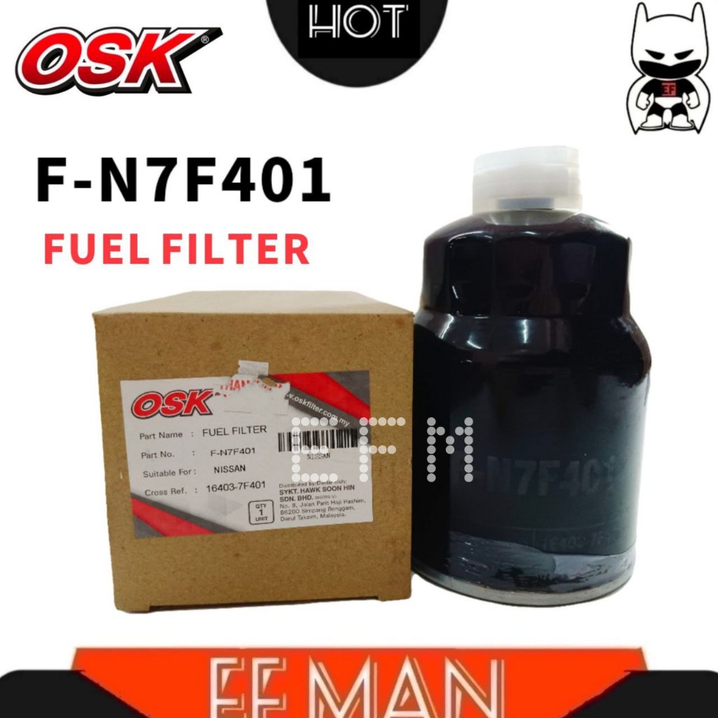 OSK F-N7F401 FUEL FILTER กรองดีเซล NISSAN NAVARA F-N7F401 EF MAN
