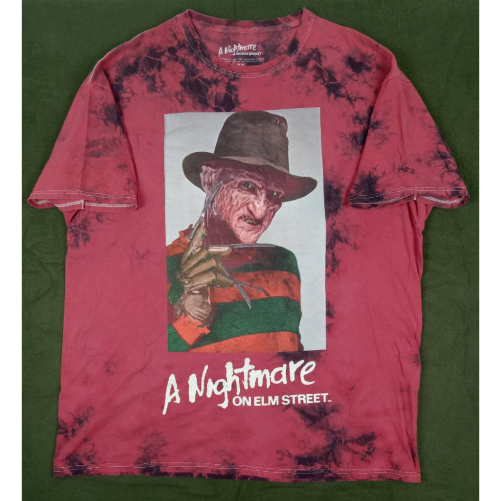A Nightmare on Elm Street Freddy Kruger เสื้อยืดมัดย้อม Size 2XL