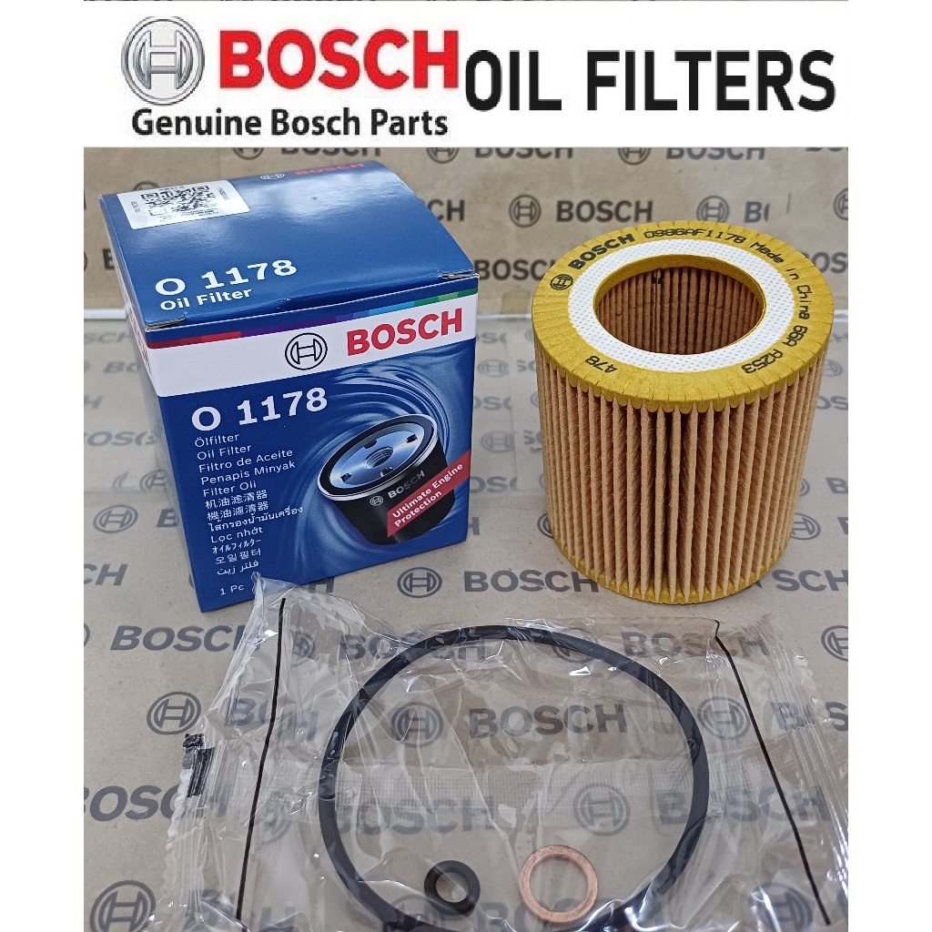 BOSCH กรองน้ํามันเครื่อง 0986AF1178 - BMW 1 2 3 4 5 6 7 X1 X3 X4 X5 X6 E90 E60 325I N51 N52 HU816 ,O