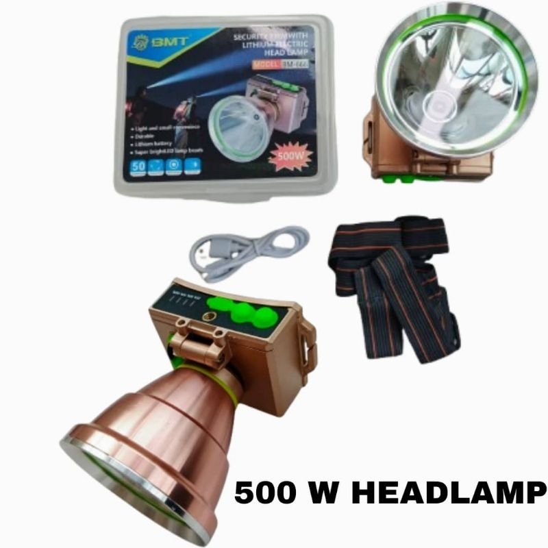 BrightMoon 500W Lampu Suluh Kepala BMT BM-666/999-ไฟหน้าแบบชาร์จไฟได้/ไฟหน้ากันน้ํา
