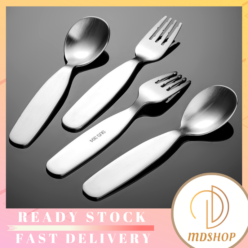 ช้อนส้อมเด็ก 304 ช้อนสแตนเลส ช้อนขนมหวาน ช้อนกินข้าว SUS304 ช้อนเด็ก