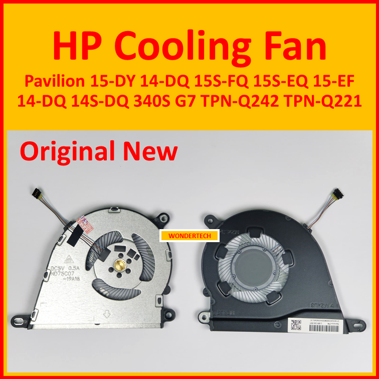 HP Pavilion 15-DY 14-DQ 15S-FQ 15S-EQ 15-EF 14DQ 14S-DQ 340S-G7 พัดลมระบายความร้อน CPU TPN-Q242 TPN-