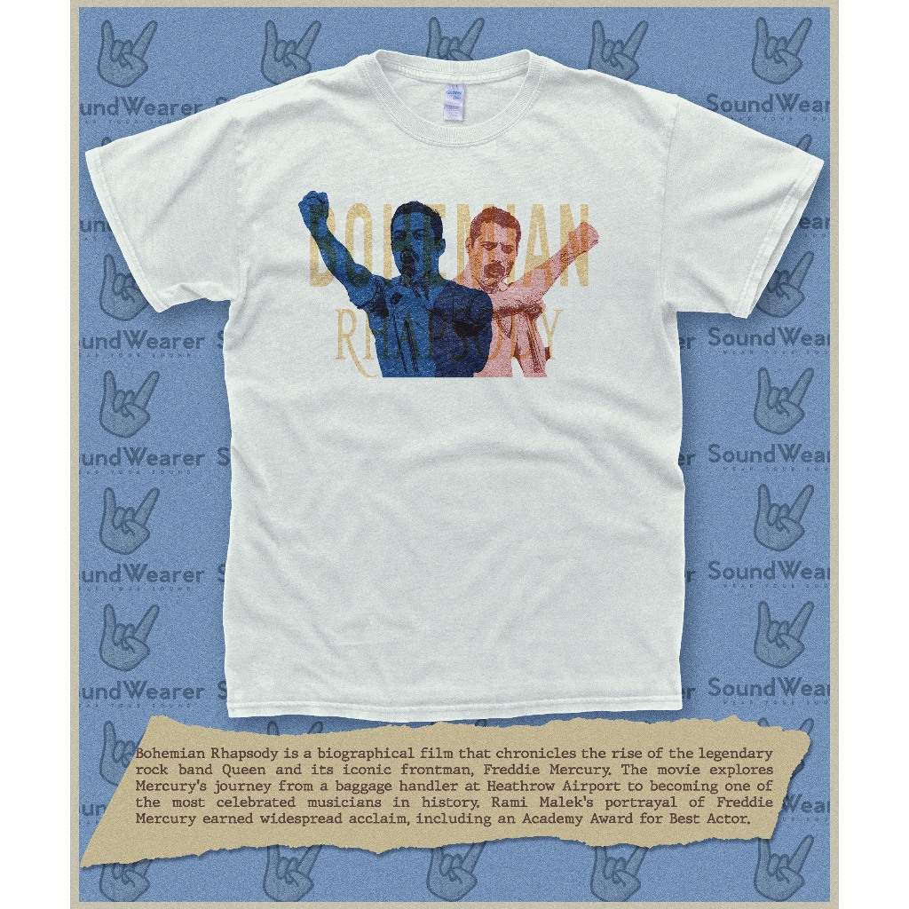 Bohemian Rhapsody 2018 Queen Freddie Mercury Movie Band Tshirt