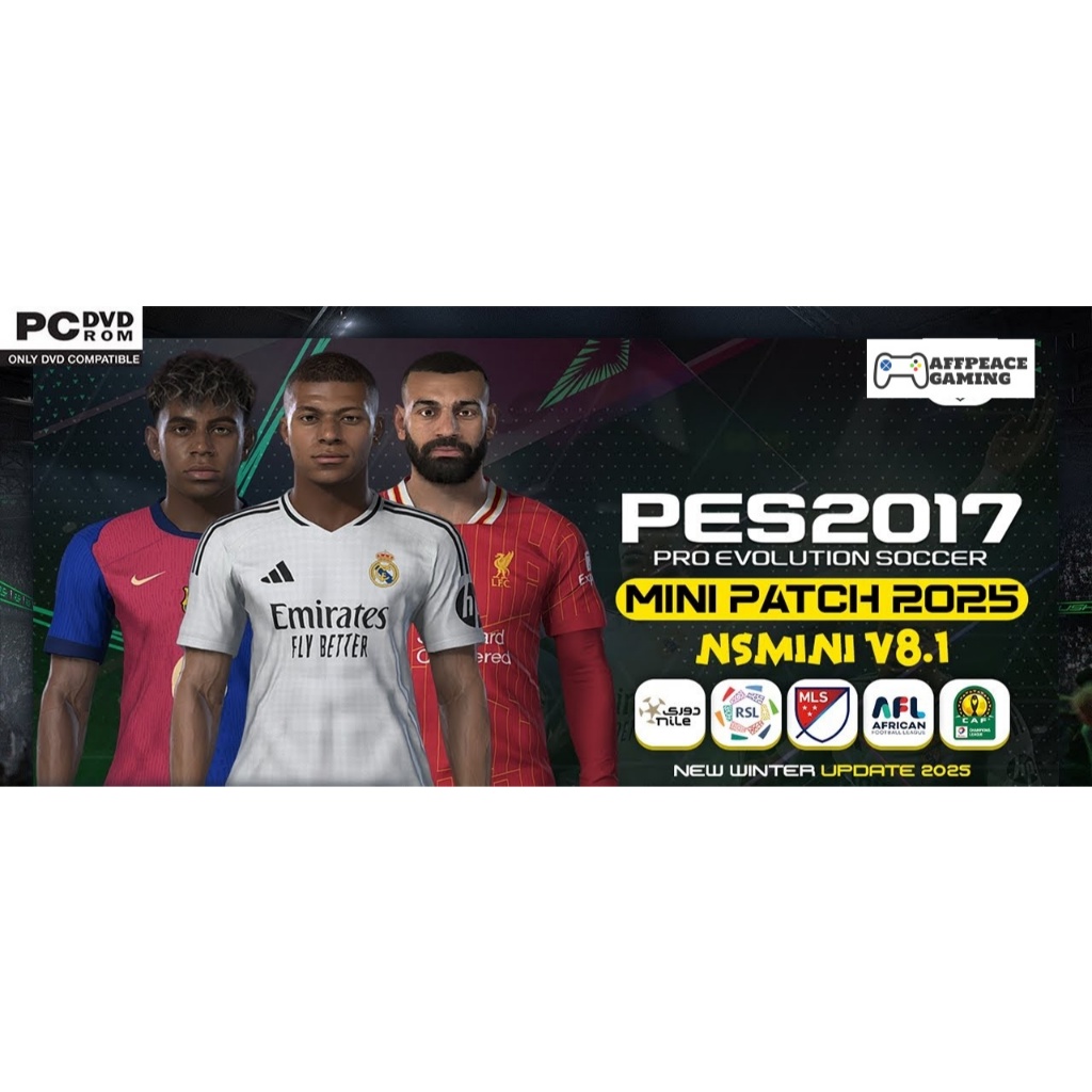 (PC GAME) PES 2017 Patch v5.1 ซีซั่น 2025 - ดีวีดี,PENDRIVE