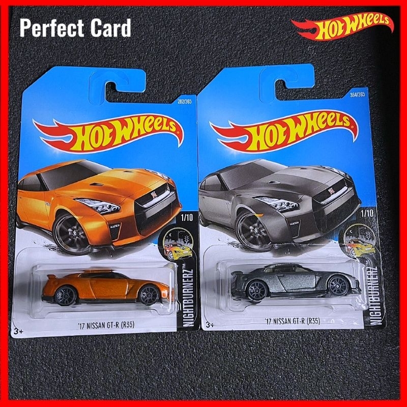 ล้อร้อน Nissan GTR R35 2017 สีเทา/ส้ม GTR R35 JDM Hotwheels R35 Nissan Skyline GT-R R34 R32 R33 Hotw