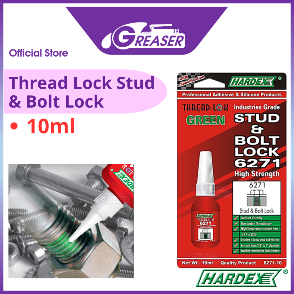 Hardex Thread Lock Stud & Bolt Lock - 10ml (6271-10ML)