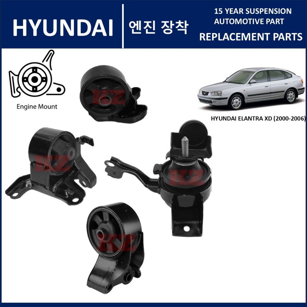 HYUNDAI ELANTRA XD 2000-2006 - ชุดเมาท์เครื่องยนต์ - 1 ชุด 4 ชิ้น