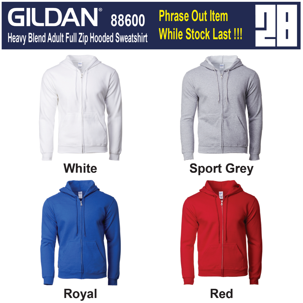 CLUB 28 Gildan 88600 Zip Up Hoodie Clearance