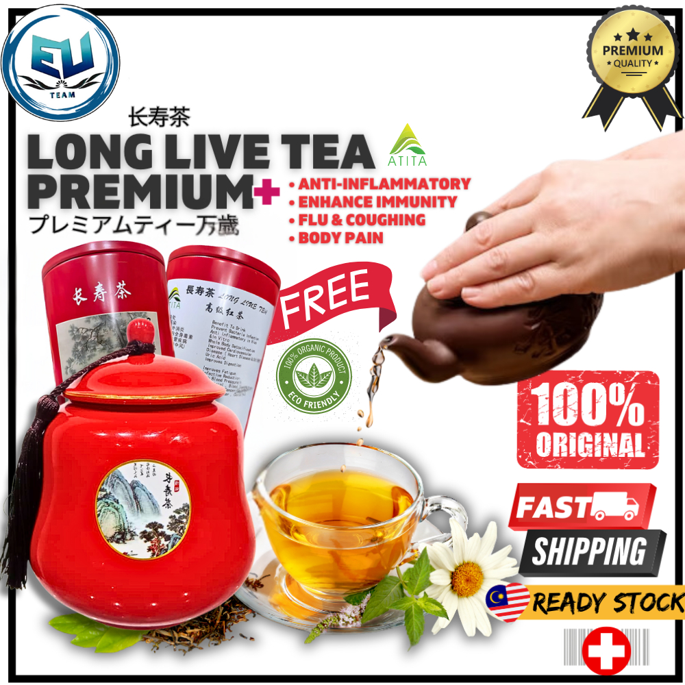 PROMO Tea premium long live tea✅ 100% ORIGINAL 长寿茶 CHOLESTEROL SLIMMING HEALTHY BLACK TEA OBSESS LEA