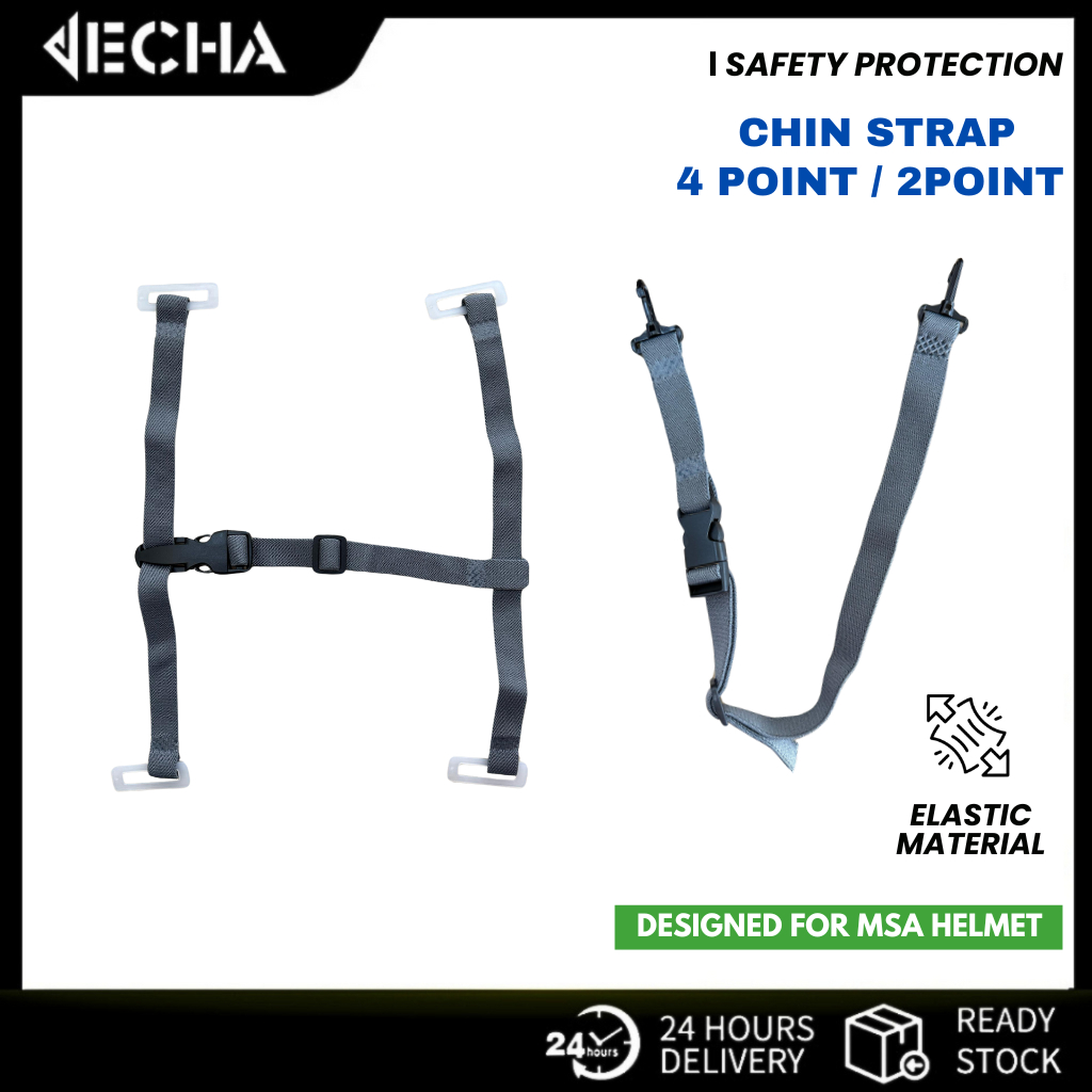 ELASTIC CHIN STRAP สําหรับหมวกกันน็อค MSA 4 POINT CHIN STRAP 2 POINT CHIN STRAP