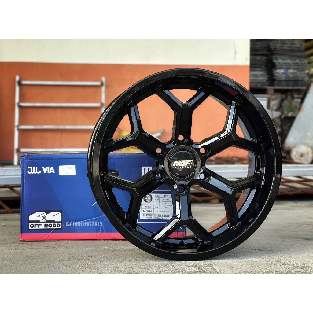 ใหม่ 4x4 Sport Rim MOFF OFFROAD 18x9J 6x139 ET0 สีดําเงา -