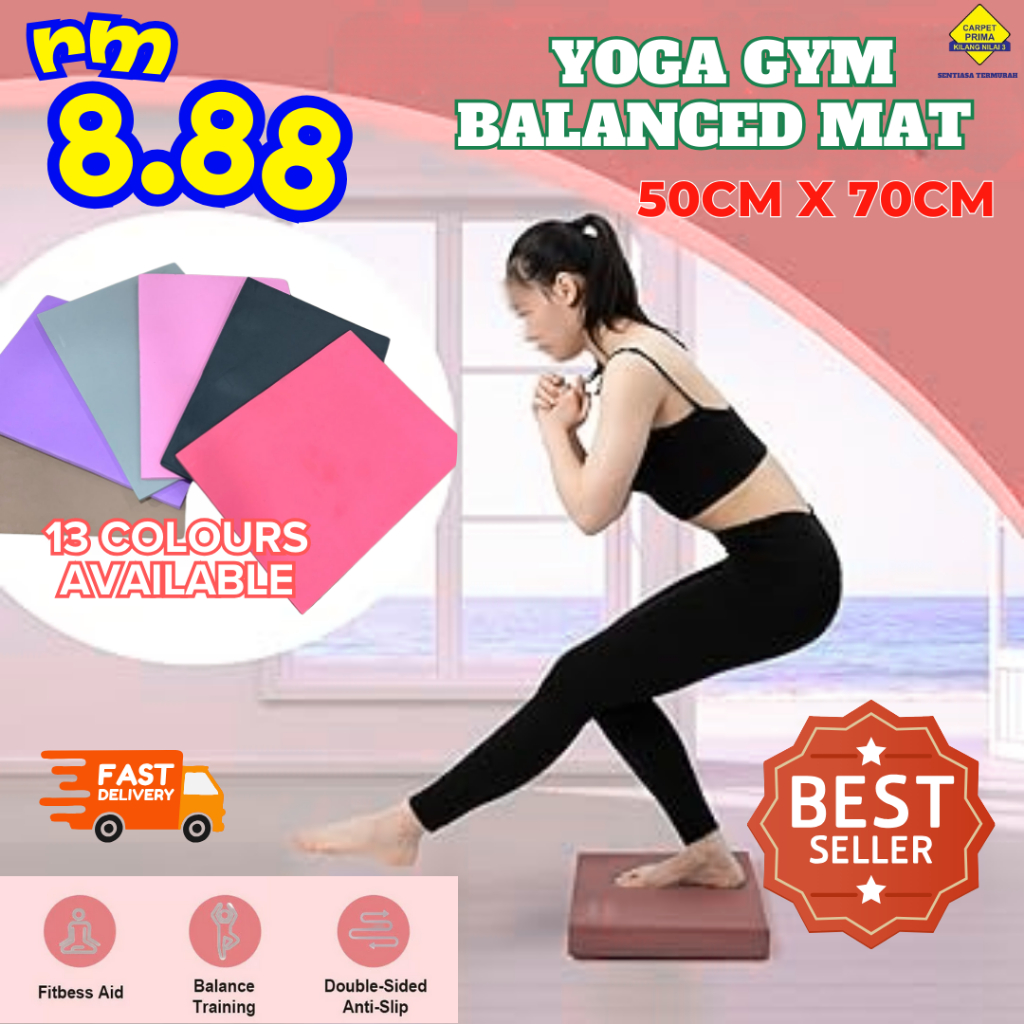 EVA FOAM MAT / ANTI SLIP MAT / 50CM X 70CM X 2CM PLAYMAT GYM MAT TEBAL KUALITI FITNESS YOGA