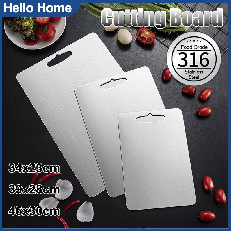 เขียงสแตนเลส 316 เขียงป้องกันละอองแบคทีเรียสองด้านสําหรับห้องครัว