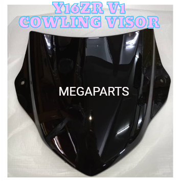 Y16ZR COWLING VISOR YAMAHA Y16 WINDSCREEN VISOR Y16 ZR Y16ZR 155CC COWLING VISOR SMX สีดํา
