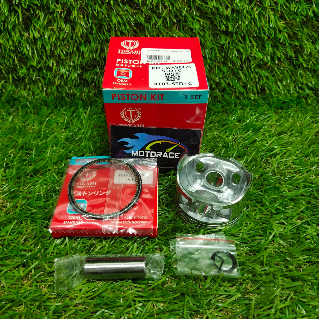 TOKAHI PISTON KIT SET WAVE125 HONDA 52.40MM/52.65MM/52.90MM/53.15MM/53.40MM/53.65MM/53.90MM/54.40MM/
