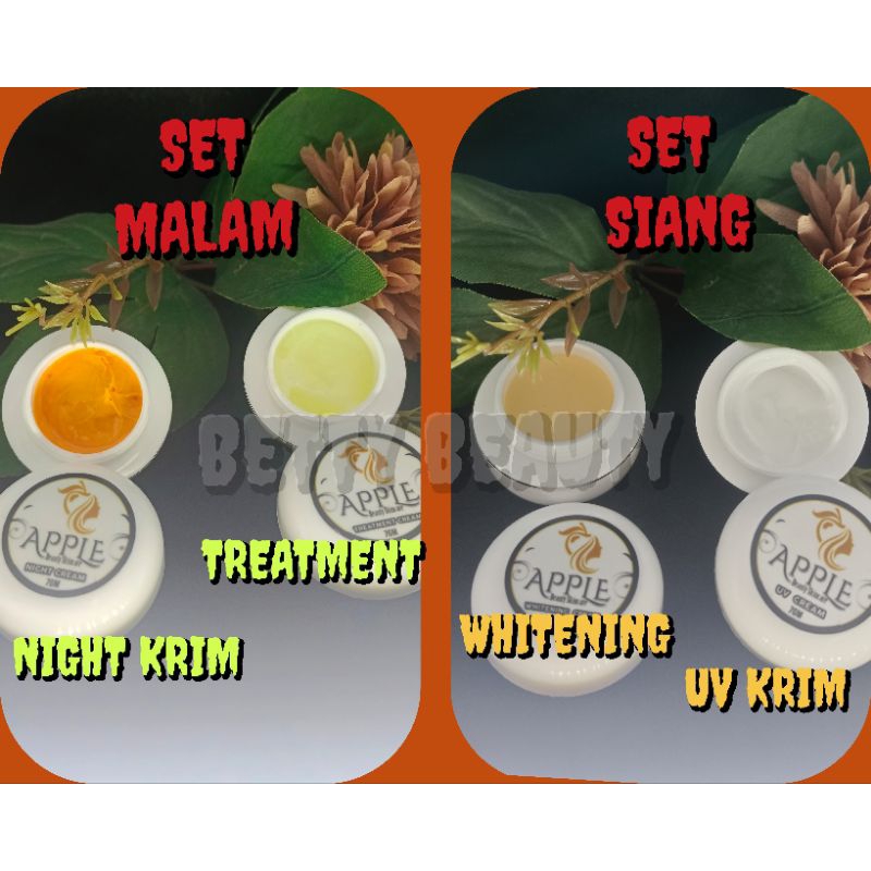 APPLE BEAUTY SKINCARE SET MALAM DAN SIANG HQ+🎁