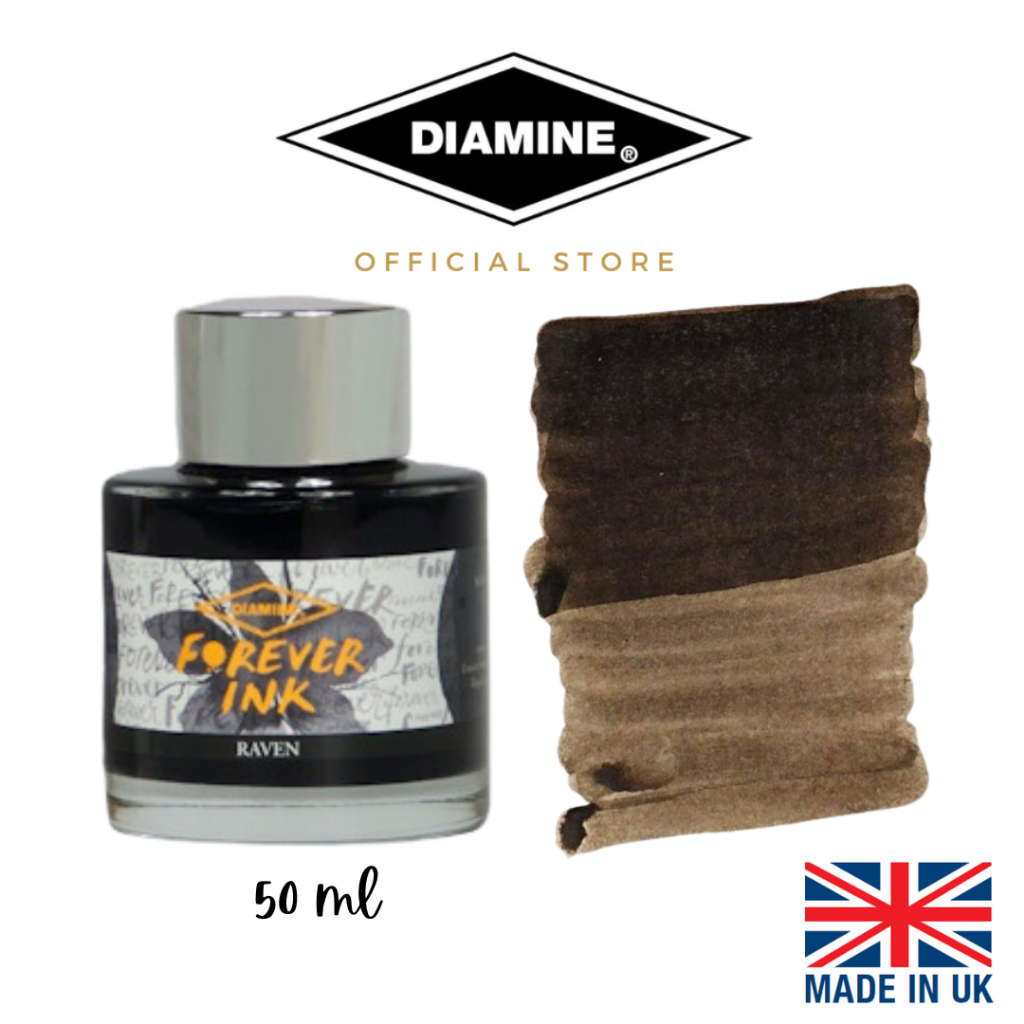 Diamine Raven Permanent Forever Ink 50ml